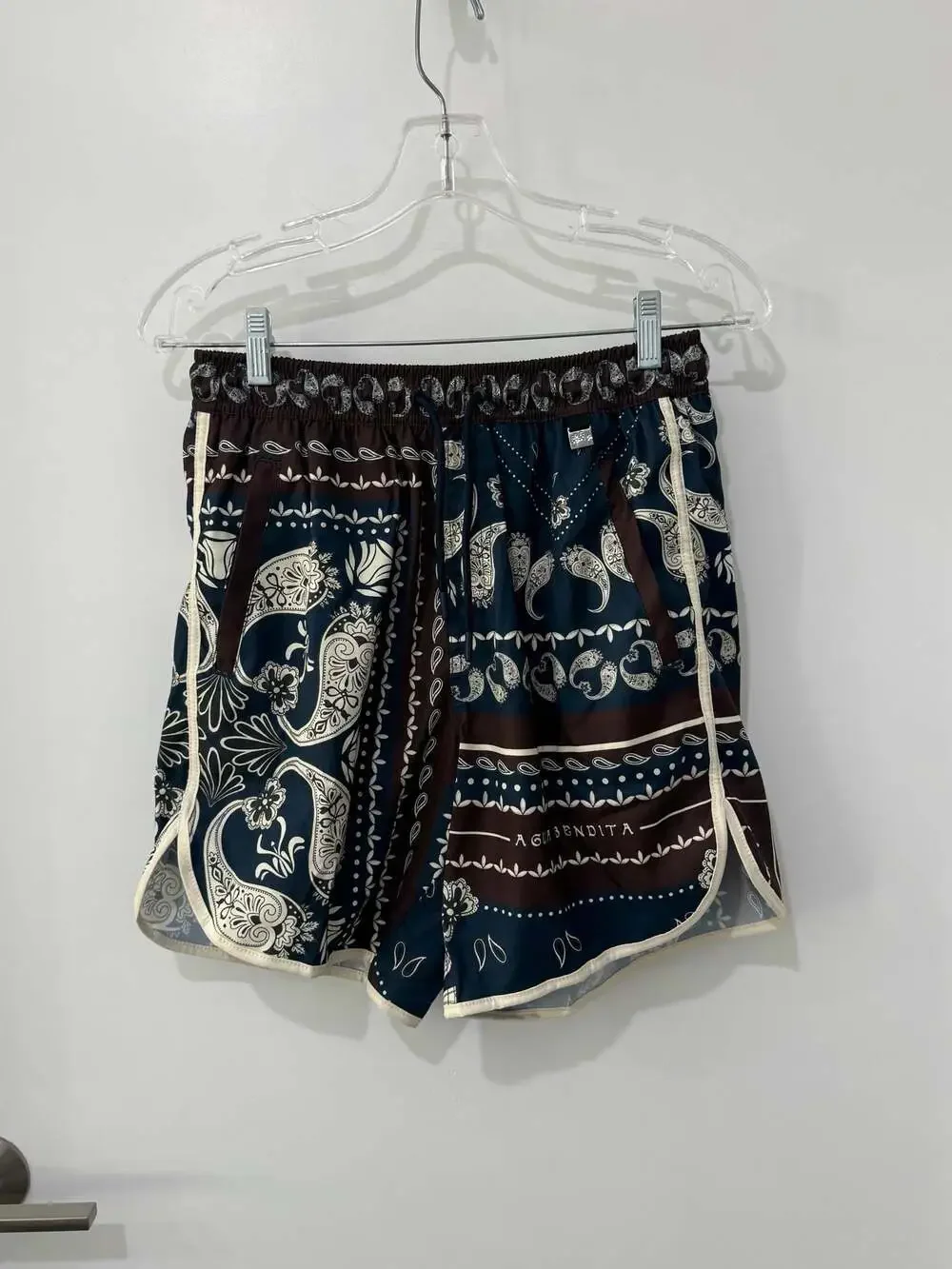 Agua Bendita Paisley Print Swim Trunks Size 30